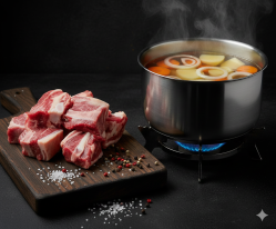 Carne de vita cu os  pentru ciorba